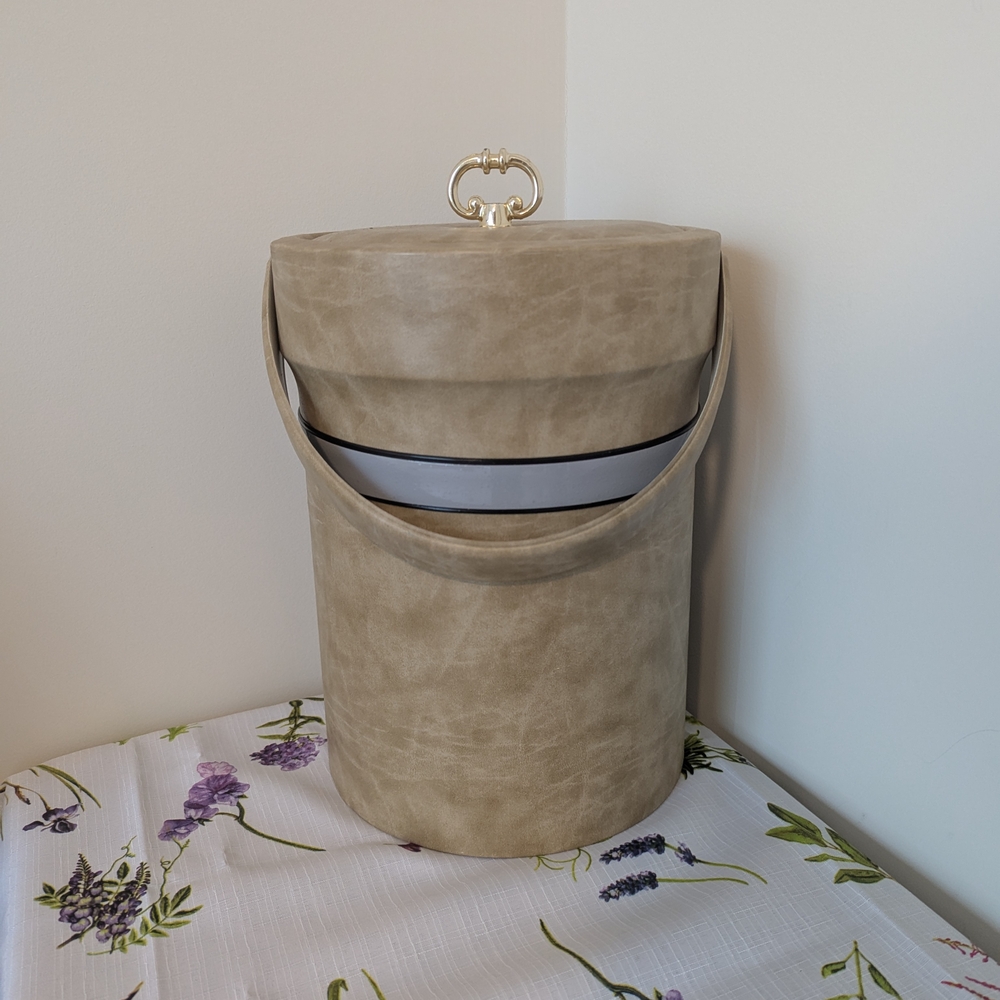 Tan Holiday Tote with Structured Suede-Like Finish